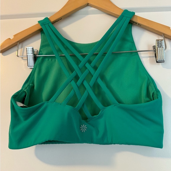 Athleta hyper focused high neck bra A-C in high teal - Picture 2 of 3
